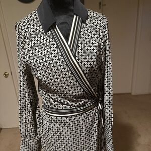 Long Sleeve  Wrap Dress